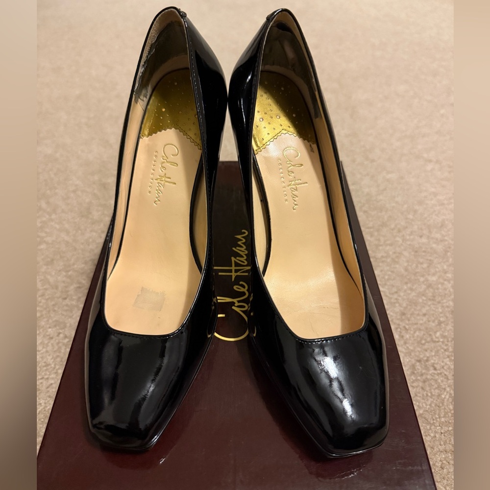 Cole Haan Carla Air Black Patent Leather Pump Heels
